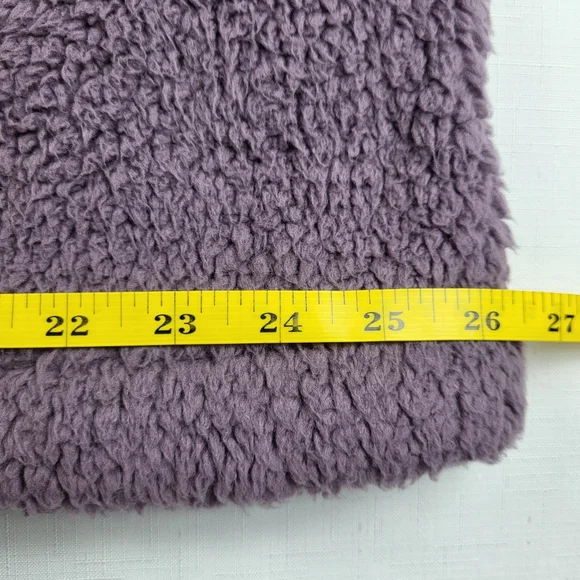 Koolaburra by UGG Fleece VEST Womens Size 1X Purple Sherpa Hooded Pockets Snaps - Picture 7 of 16